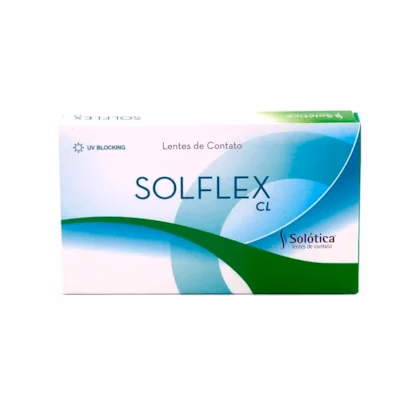 Caixa frontal das lentes de contato Solflex CL da Solótica