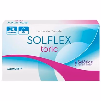 Caixa frontal das lentes de contato Solflex Toric da Solótica